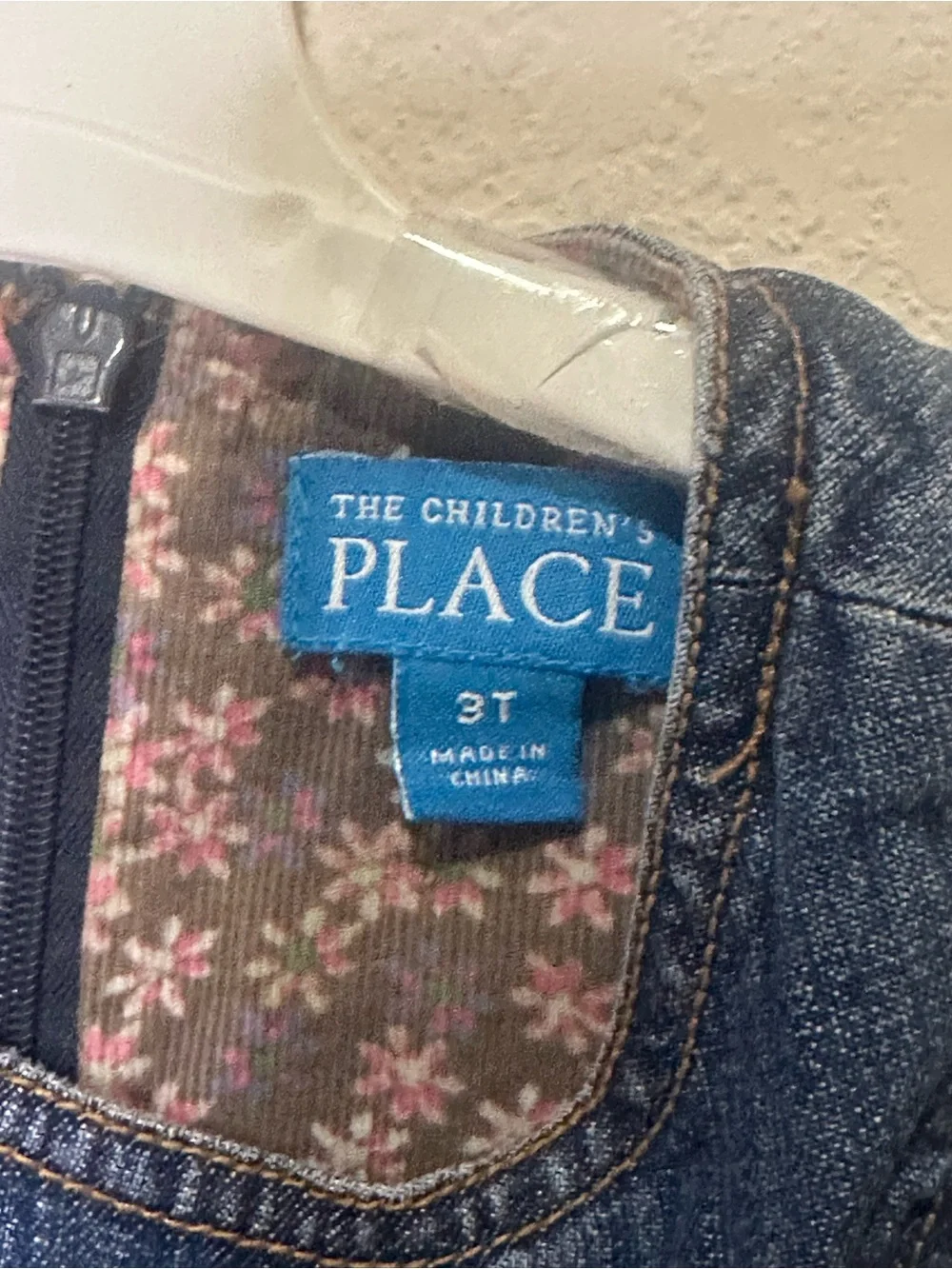y2k inspired Children's Place Denim Butterfly Dress in Blue with Pink Accents